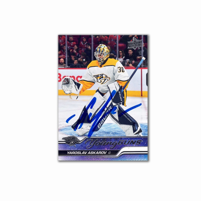 2023-24 UD Young Guns #204 YAROSLAV ASKAROV Autographed Rookie Card