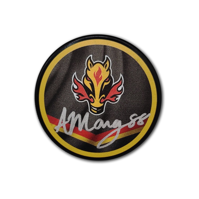 Andrew Mangiapane Calgary Flames Revere Retro Hockey Puck