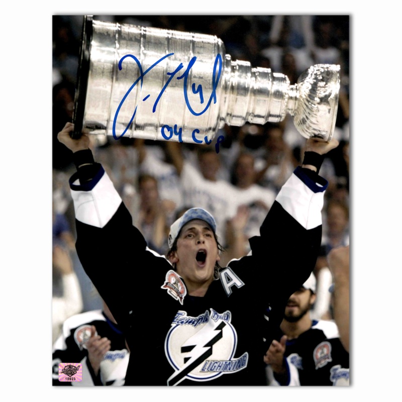 Vincent Lecavalier Autographed Tampa Bay Lightning Stanley Cup 8×10 Photo