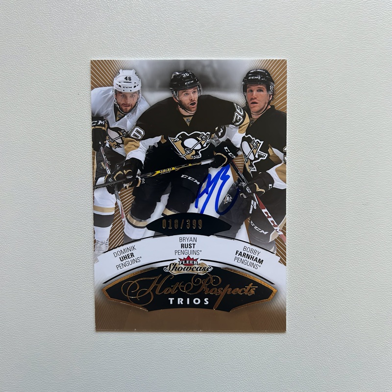 2014-15 Fleer Showcase Trios #105 BRYAN RUST Autographed Rookie Card – #/399