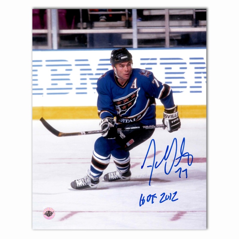 Adam Oates Autographed Washington Capitals Blue 8×10 Photo