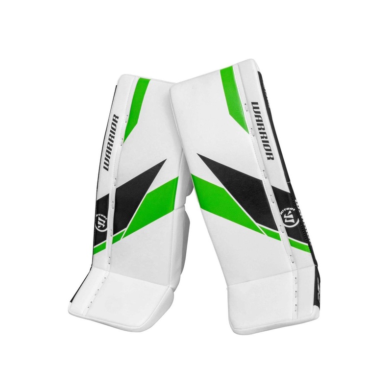 Warrior Goalie Leg Pads G7 Yth White/Black/Neon Green
