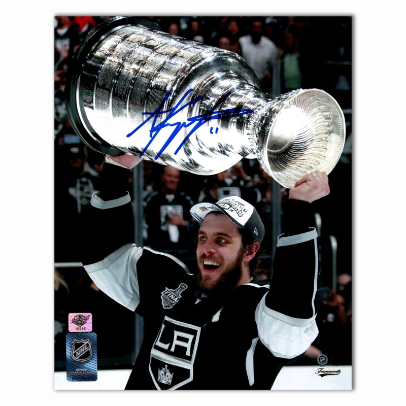 Anze Kopitar Autographed Los Angeles Kings 2014 Stanley Cup Photo 8×10