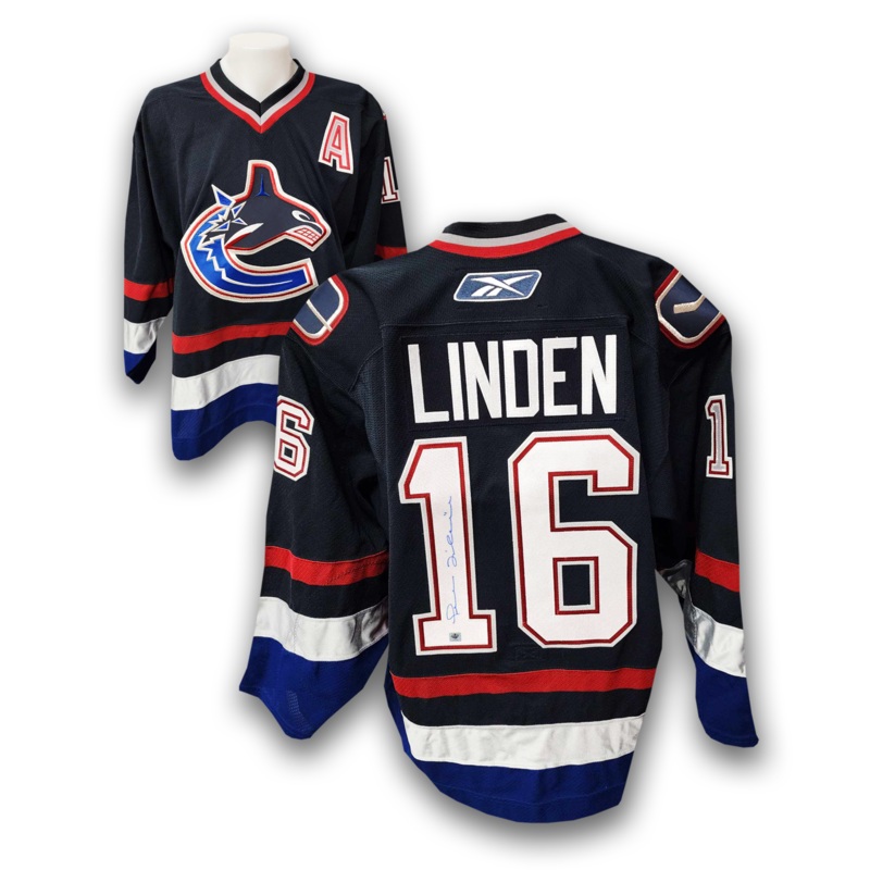 Trevor Linden Autographed Vancouver Canucks Authentic Home Reebok Jersey