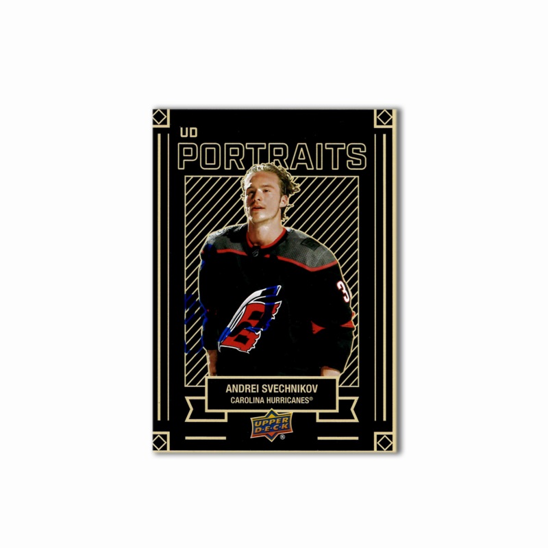 Andrei Svechnikov Autographed Carolina Hurricanes UD Portraits 2022-23 Series 1 Hockey Card