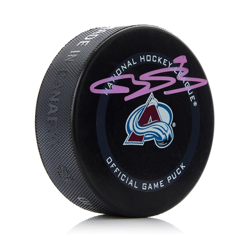 Bowen Byram Autographed Colorado Avalanche Official Game Puck