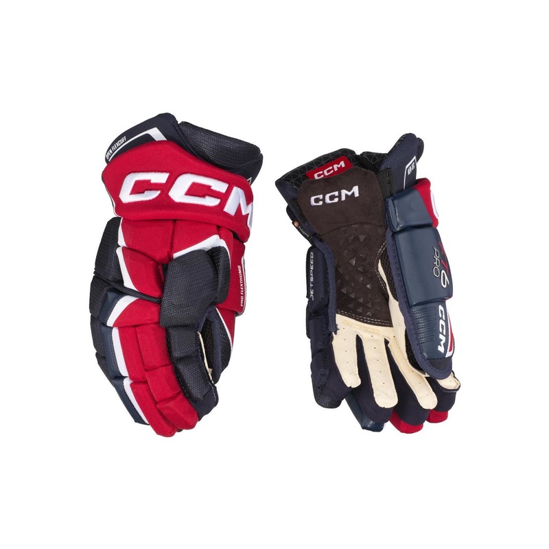 CCM Glove Jetspeed FT6 Pro Sr NAVY/RED/WHITE