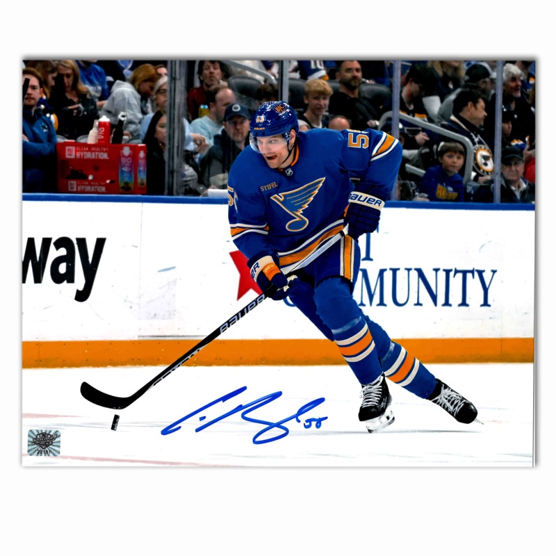 Colton Parayko Autographed St. Louis Blues Alternate 8×10 Horizontal Photo