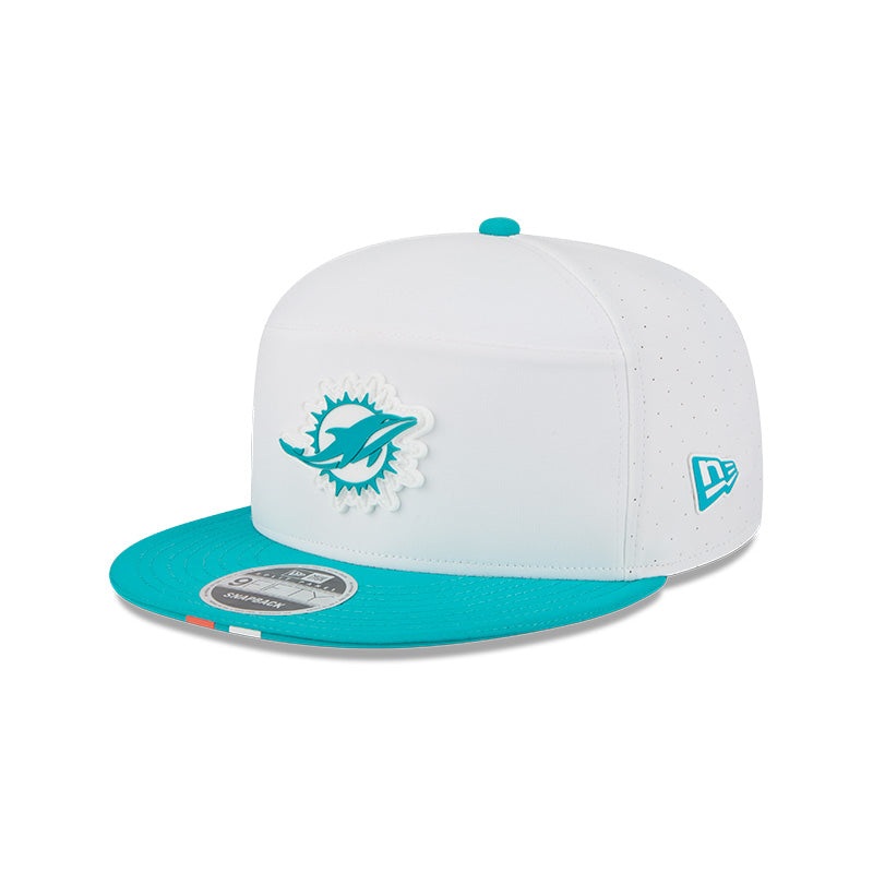 New Era Miami Dolphins 2025 Training Split Panel 9FIFTY Snapback Hat