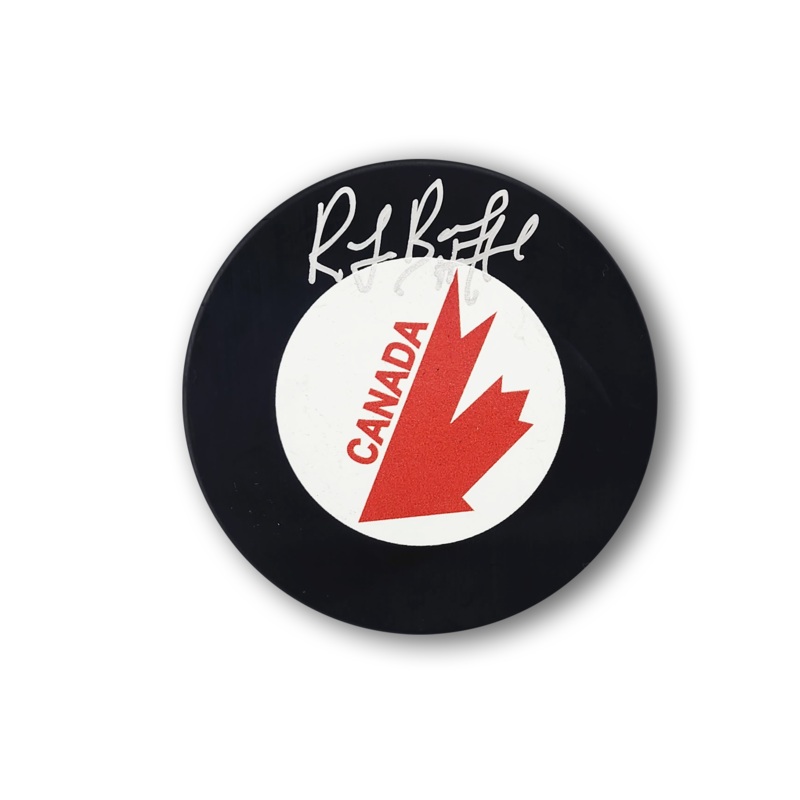 Ray Bourque Autographed Team Canada Hockey Puck