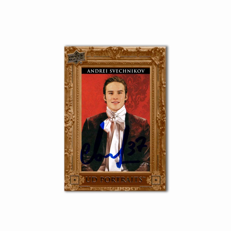Andrei Svechnikov Autographed Carolina Hurricanes UD Portraits 2023-24 Series 1 Hockey Card