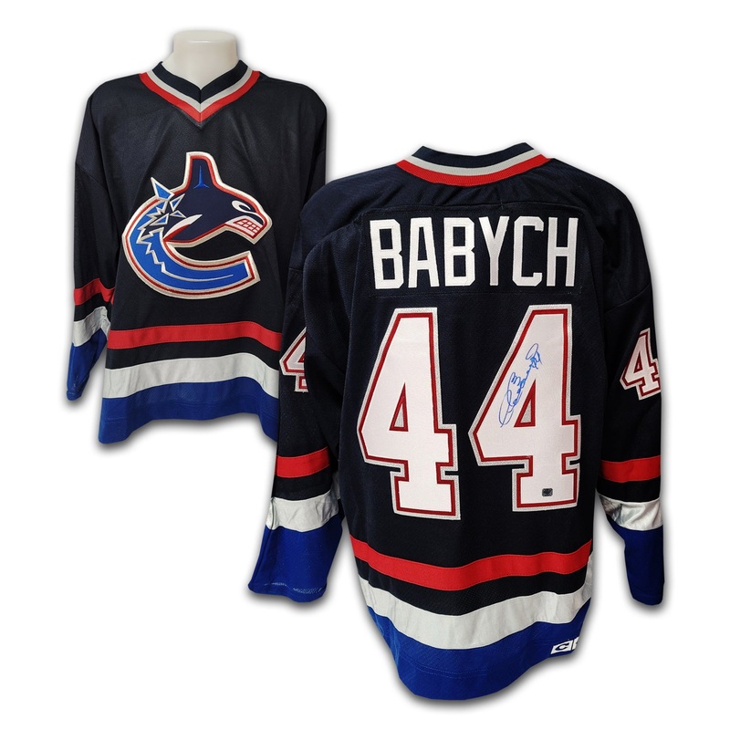 Dave Babych Vancouver Canucks Navy Orca Jersey