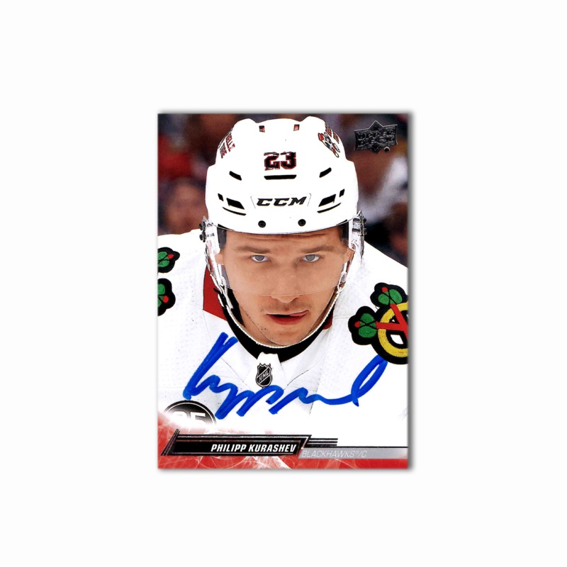 Philipp Kurashev Autographed Chicago Black Hawks 2022-23 Upper Deck #40 Hockey Card