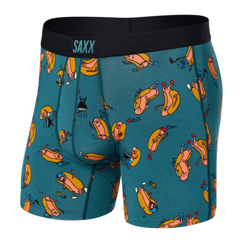 Saxx Vibe Boxers – Tailgaters – Teal