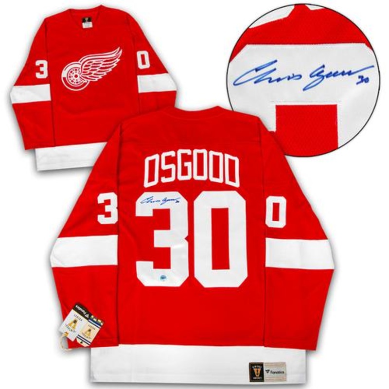 Chris Osgood Detroit Red Wings Signed Vintage Fanatics Jersey