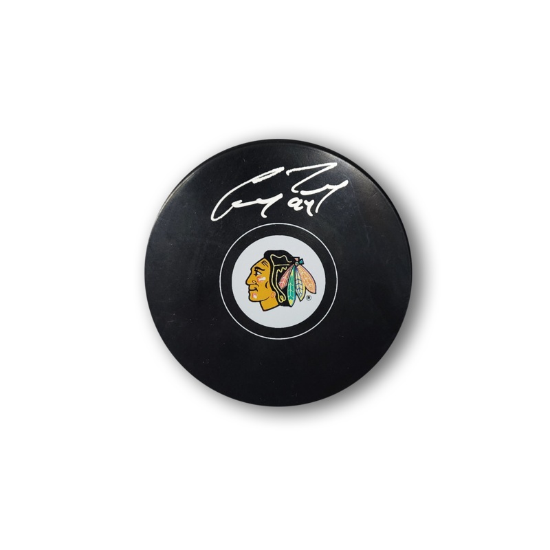Corey Perry Autographed Chicago Blackhawks Hockey Puck