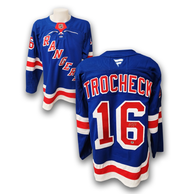 Vincent Trocheck Autographed New York Rangers Fanatics Premium Jersey