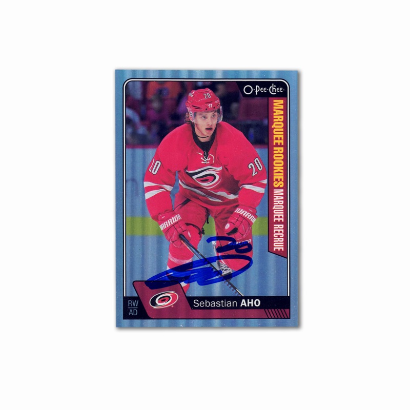 2016-17 OPC Glossy Marquee Rookies #687 SEBASTIAN AHO Autographed Rookie Card