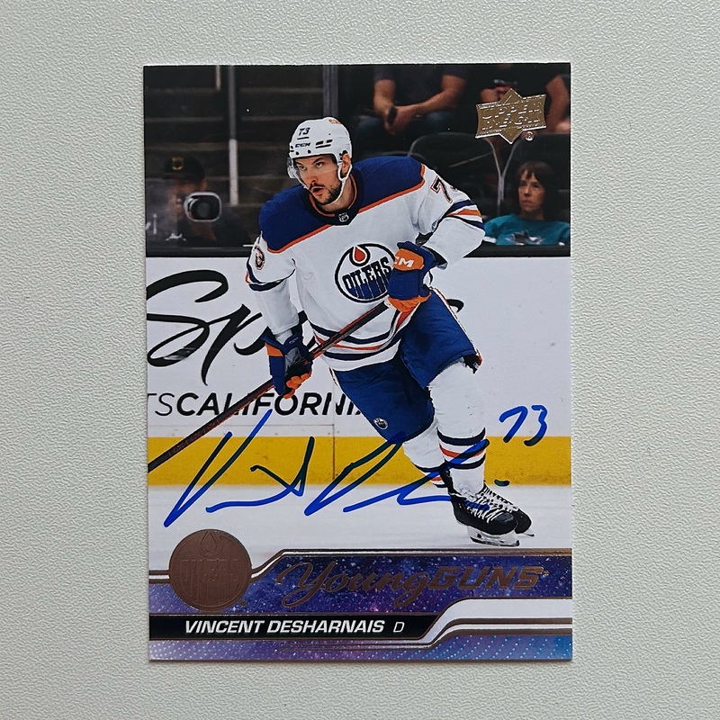 2023-24 UD Young Guns #202 VINCENT DESHARNAIS Autographed Rookie Card