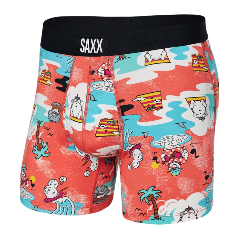 Saxx Ultra Boxers -Snow Days-Hot Coral