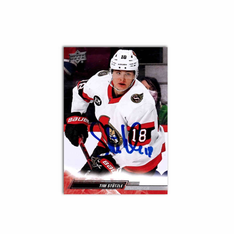 Tim Stutzle Autographed Ottawa Senators Hockey Card