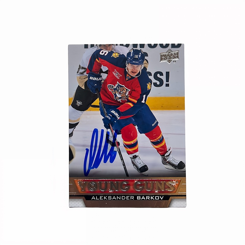 2013-14 UD Young Guns #470 ALEKSANDER BARKOV Autographed Rookie Card