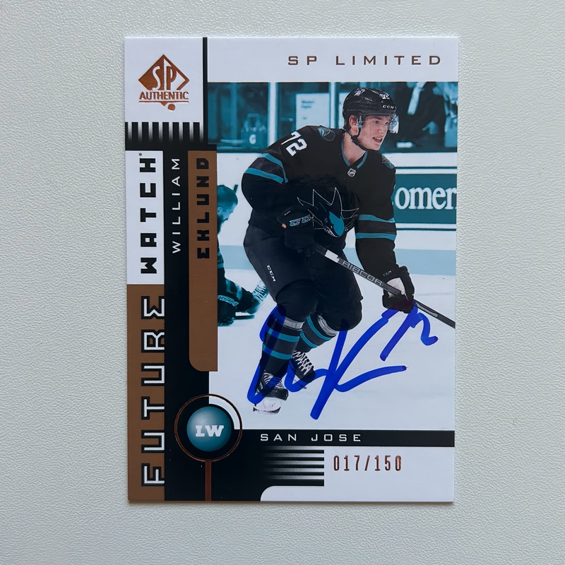 2021-22 SP Authentic Future Watch WILLIAM EKLUND Autographed Rookie Card – #/150