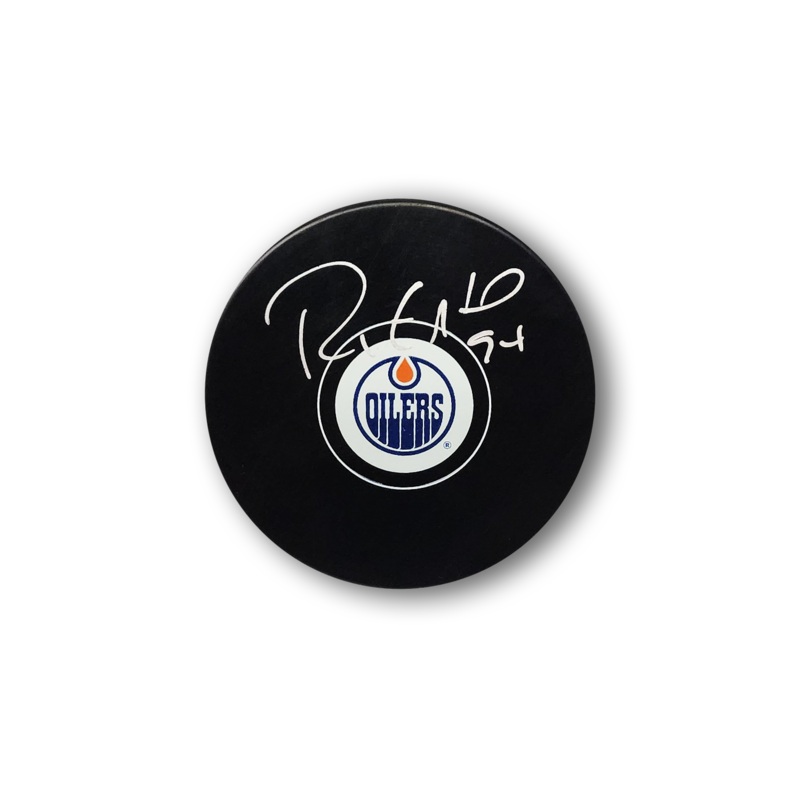 Ryan Smyth Autographed Edmonton Oilers Hockey Puck