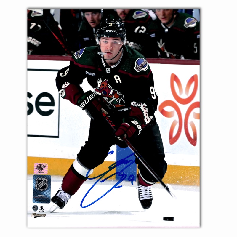 Clayton Keller Autographed Arizona Coyotes Home 8×10 Photo