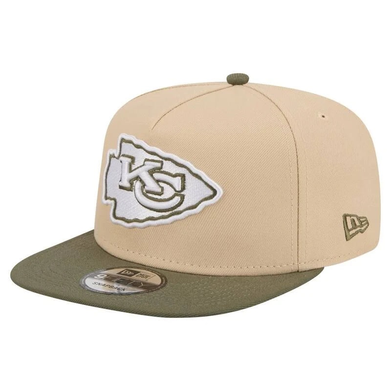New Era Kansas City Chiefs Khaki/Olive Color Pack A-Frame 9FIFTY Snapback Hat