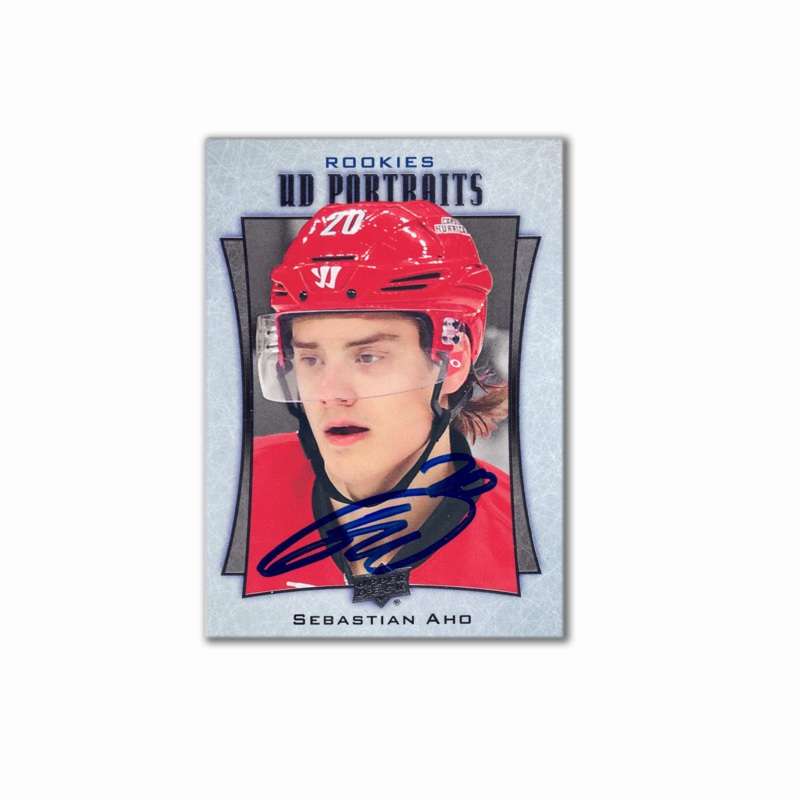 2016-17 UD Rookie Portraits #P-101 SEBASTIAN AHO Autographed Rookie Card