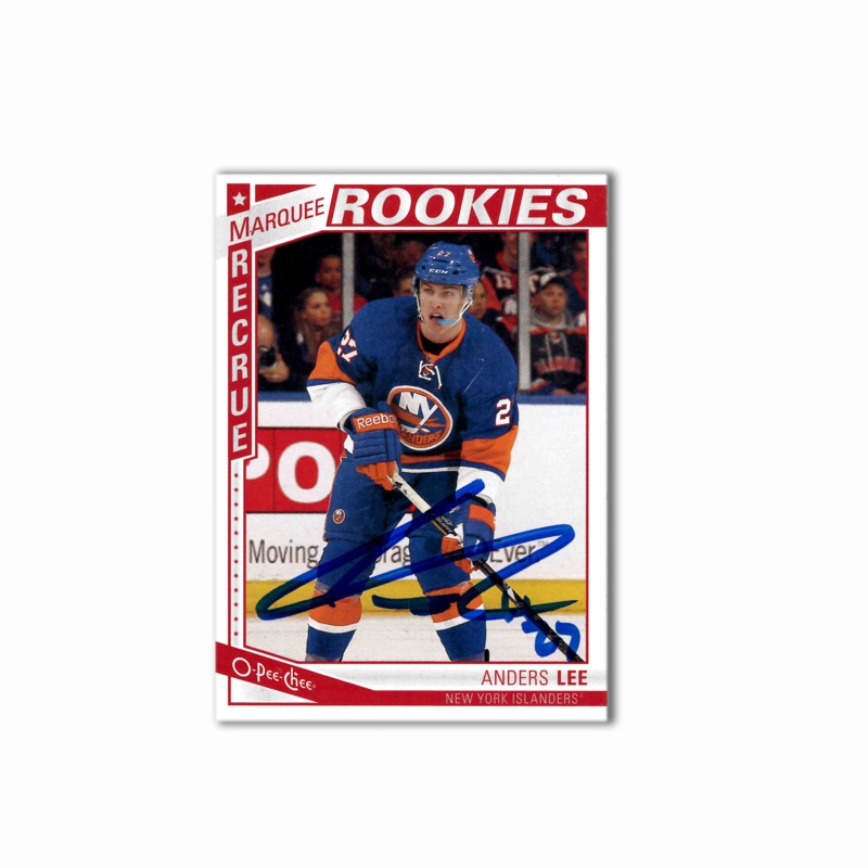 2013-14 OPC Marquee #559 ANDERS LEE Autographed Rookie Card