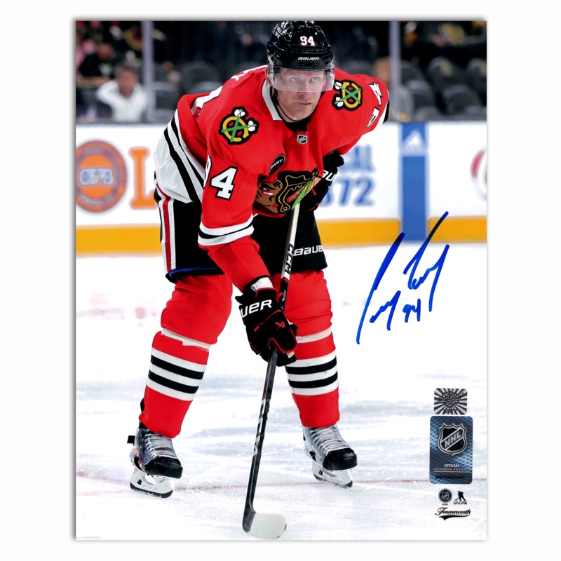 Corey Perry Autographed Chicago Blackhawks Home 8×10 Photo