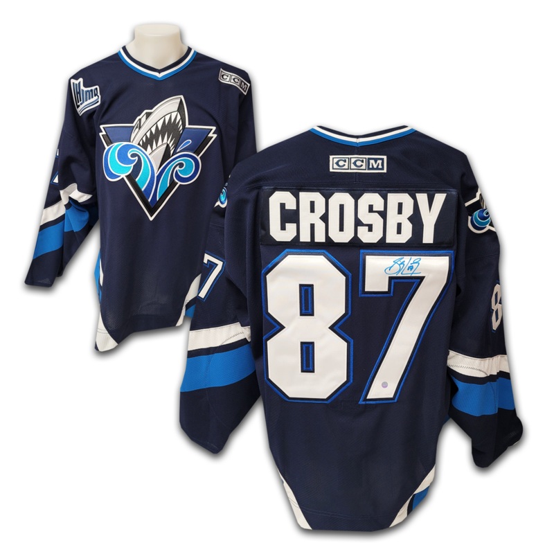 Sidney Crosby Rimouski Oceanic Authentic Blue CCM Jersey