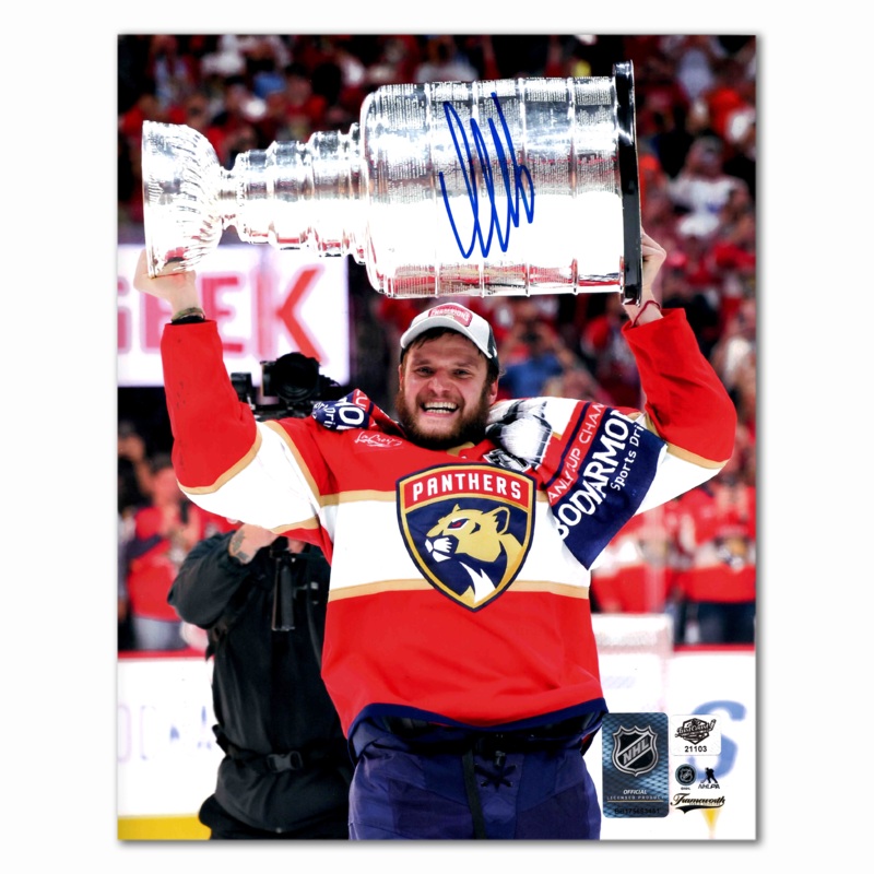 Aleksander Barkov Autographed Florida Panthers 2024 Stanley Cup 8×10 Photo