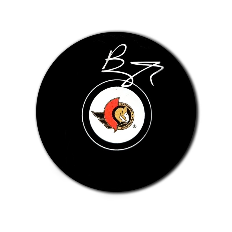 Brady Tkachuk Ottawa Senators Autographed Hockey Puck