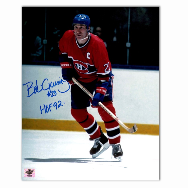 Bob Gainey Autographed Montreal Canadiens Home 8×10 Photo (Ice)