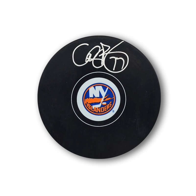 Cliff Ronning Autographed New York Islanders Hockey Puck