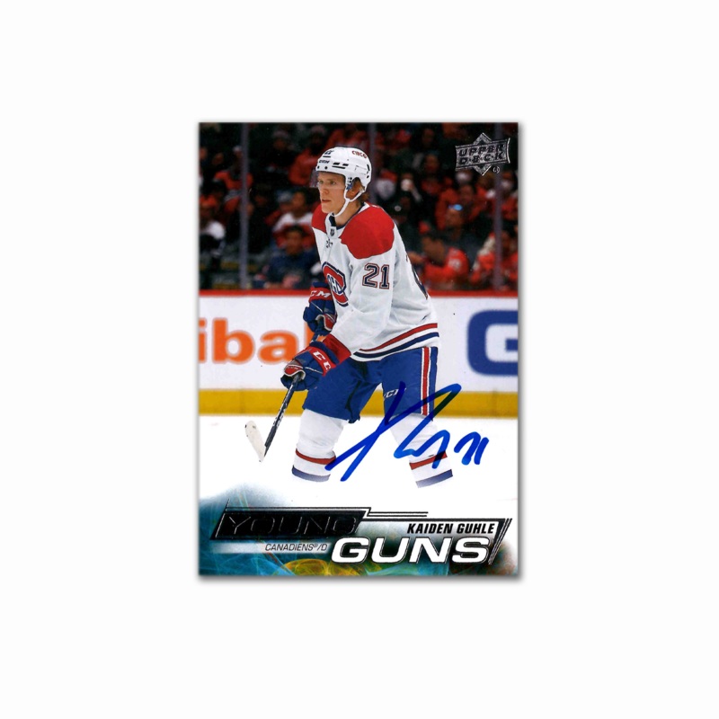 Kaiden Guhle Autographed Montreal Canadiens Young Guns Hockey Card