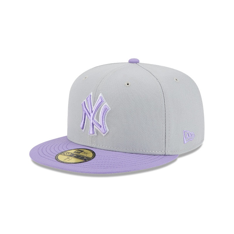 New York Yankees Grey/Light Purple Blue Color Pack 2-Tone 59FIFTY Fitted Hat
