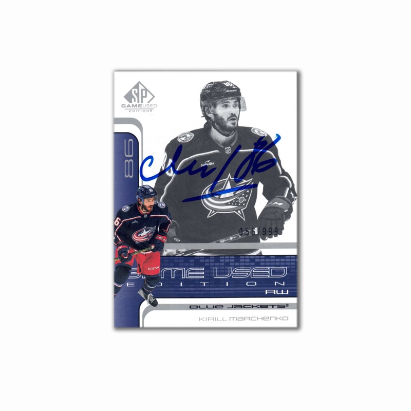 2022-23 UD SP Game Used #R-63 KIRILL MARCHENKO Autographed Rookie Card   #/999