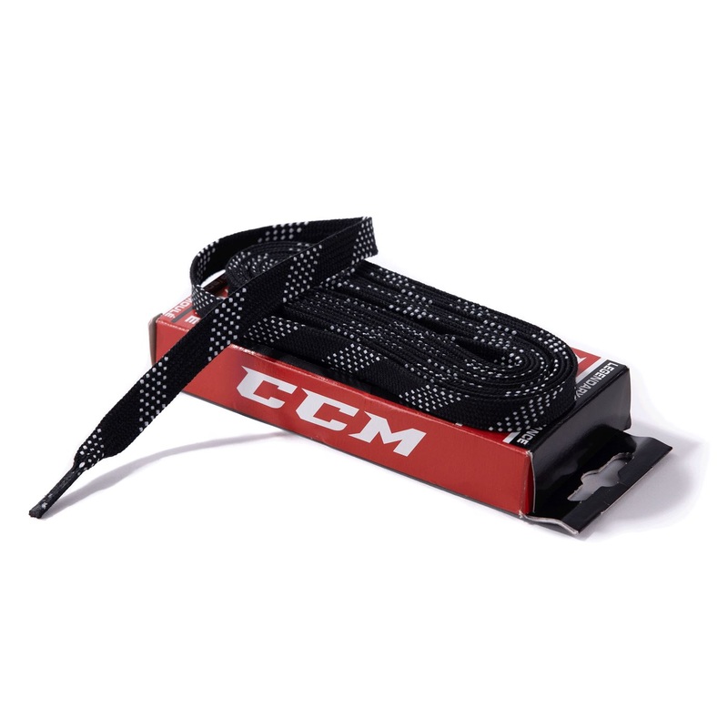 CCM Skate Laces Proline Waxed Black