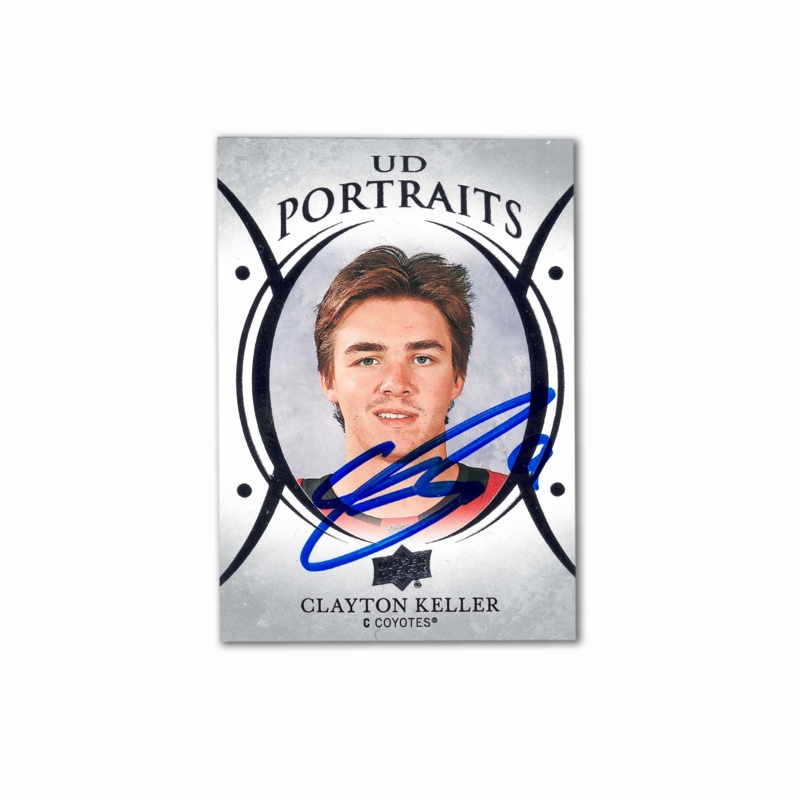 2018-19 UD Portraits #P-9 CLAYTON KELLER Autographed Card