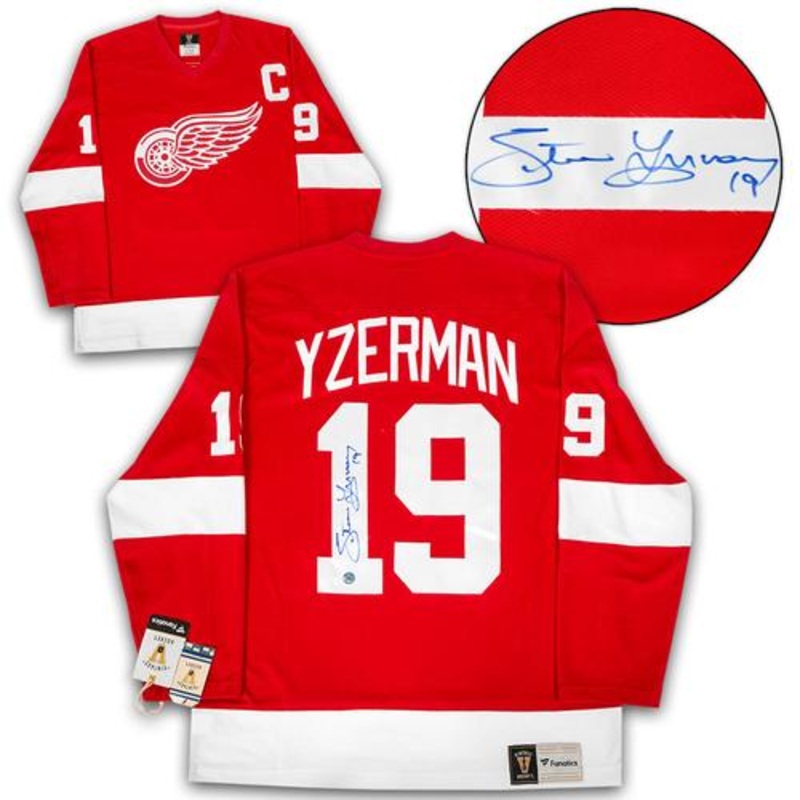 Steve Yzerman Detroit Red Wings Autographed Fanatics Vintage Jersey