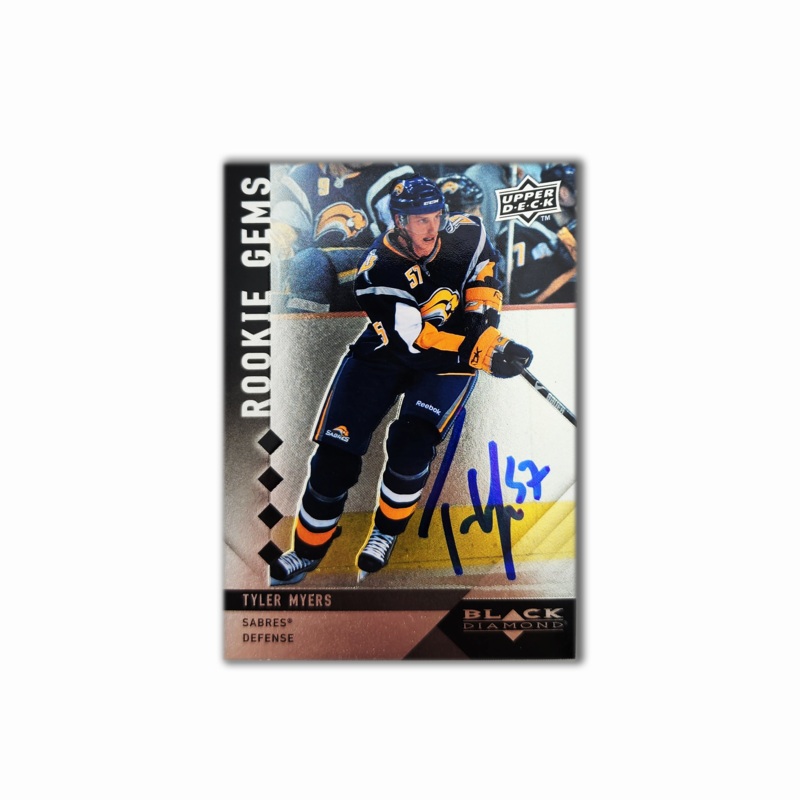 2009-10 UD Black Diamond Rookie Gems #205 TYLER MYERS Autographed Rookie Card