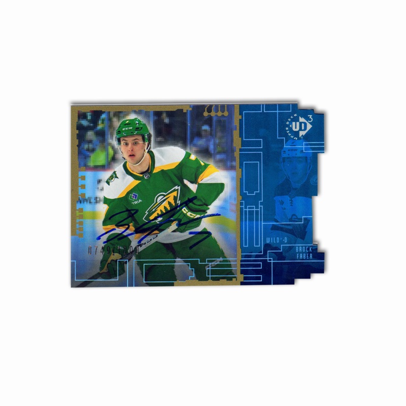 2023-24 UD Technology FX13 Blue #UD3-7 BROCK FABER Autographed Rookie Card