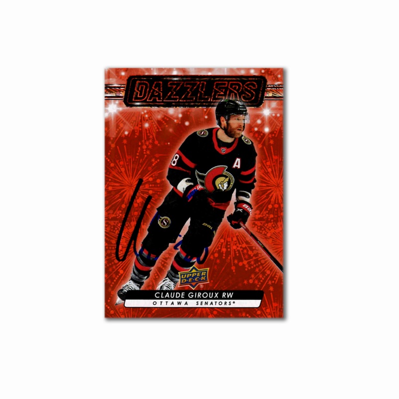 Claude Giroux Autographed Ottawa Senators 2023-24 Upper Deck Dazzler DZ-96 Hockey Card