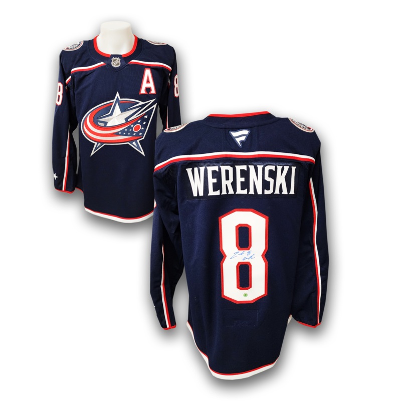 Zach Werenski Autographed Columbus Blue Jackets Home Fanatics Premium Jersey