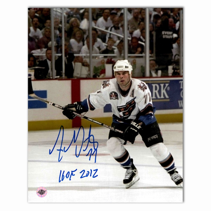 Adam Oates Autographed Washington Capitals White 8×10 Photo