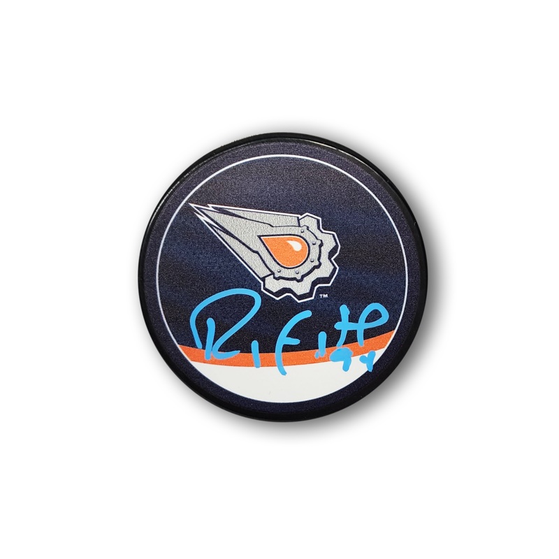 Ryan Smyth Autographed Edmonton Oilers Reverse Retro Hockey Puck